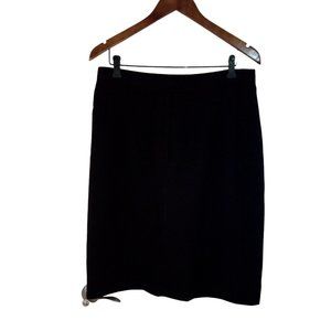 Classic Black Pencil Skirt Career Size 16